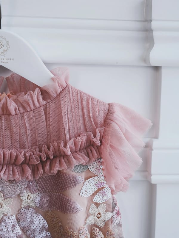 Blush Bloom Tule Dress