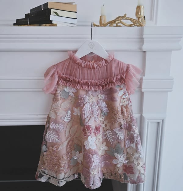 Blush Bloom Tule Dress