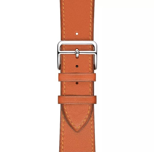 Apple Watch - leather classic orange