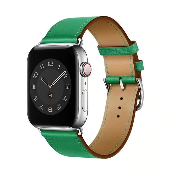 Apple Watch - leather olive green