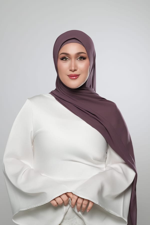 Messy Chiffon-Plum