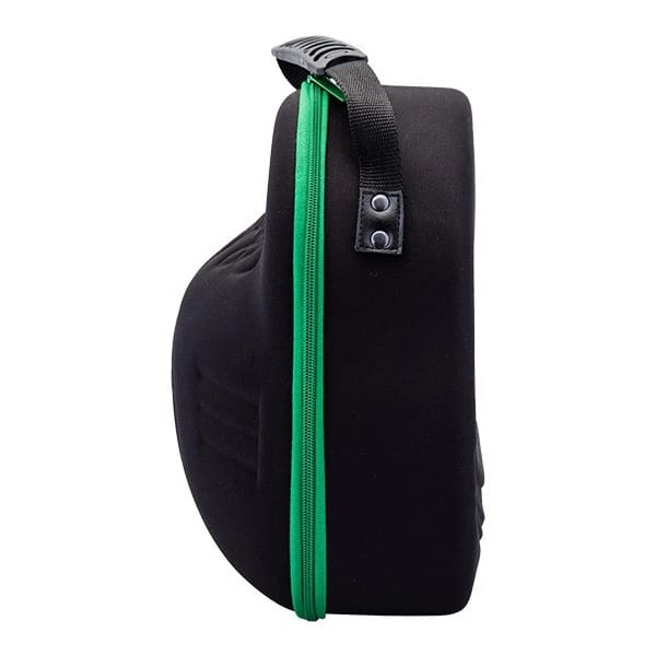 Traveler's Bag Black with Green Zipper
