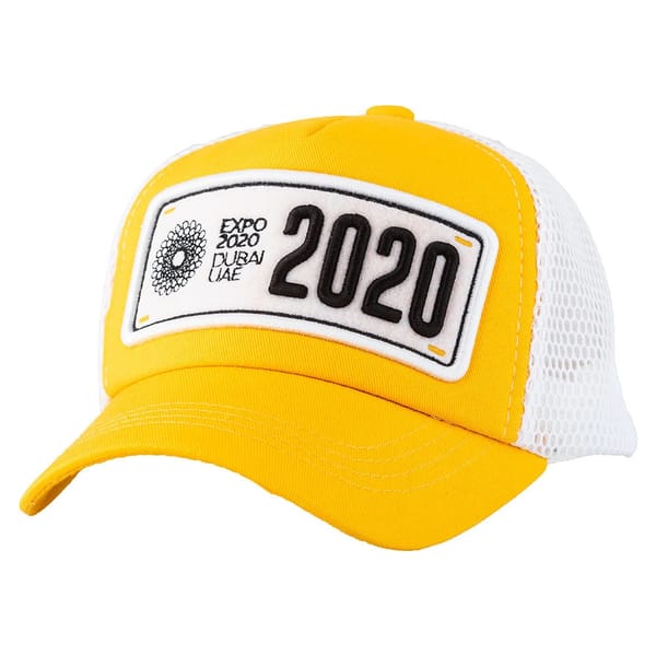 Expo 2020 Plate No. Cap Yellow/Yellow/White