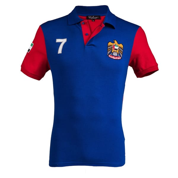 Cal 2 Polo - Royal Blue & Red