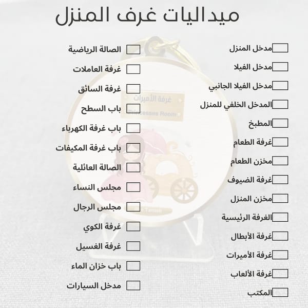 الصندوق الفاخر ميداليات مفاتيح الغرف (27 ميدالية فريدة)
