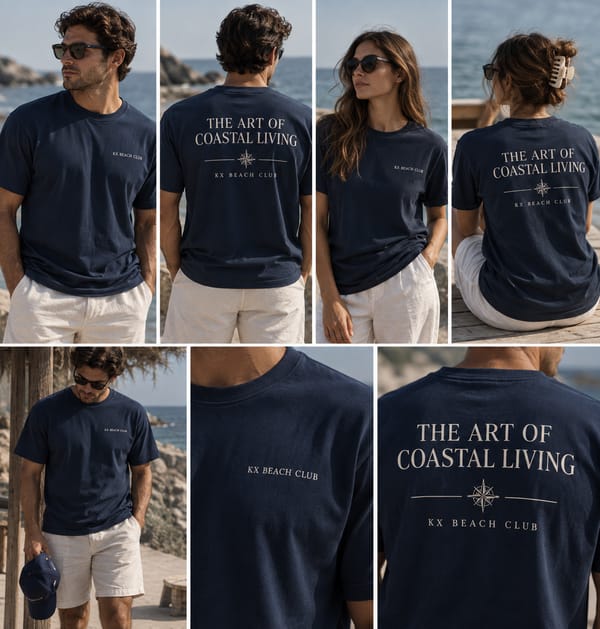 THE ART OF COASTAL LIVING TEE - NAVY