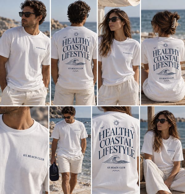 HEALTHY COASTAL LIFESTYLE TEE - WHITE