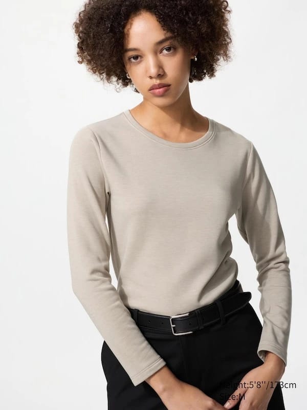 UNIQLO WOMEN ULTRA WARM THERMAL SHIRT “BEIGE”