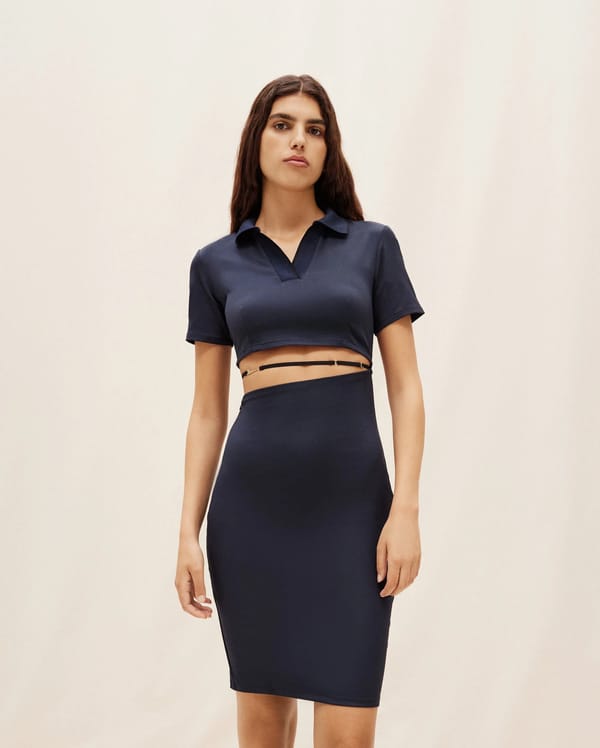 NIKE X JACQUEMUS POLO DRESS "NAVY"