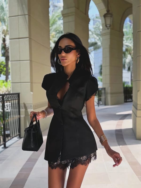 Dress with shorts Black