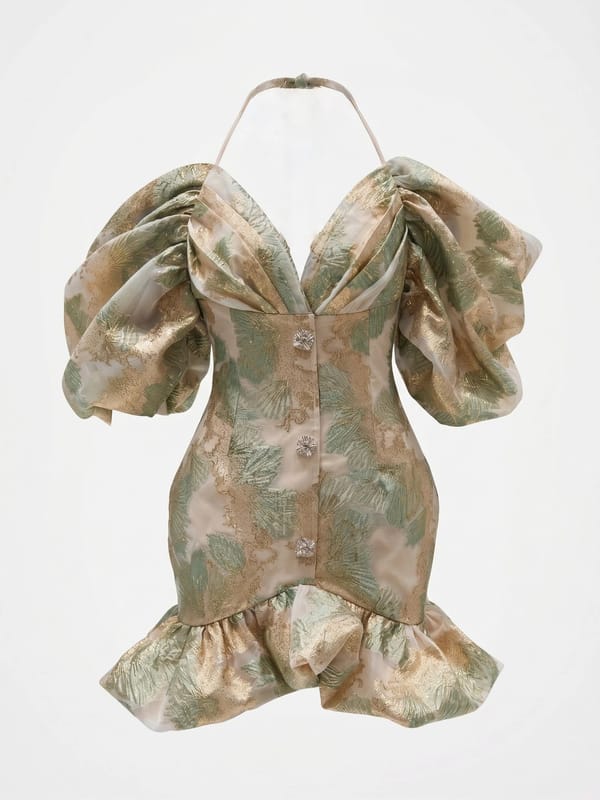 Dress patterned (green)