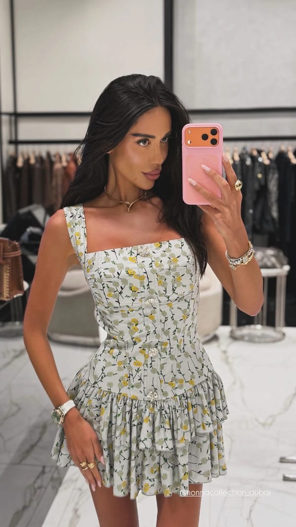 Dress Green Flowers