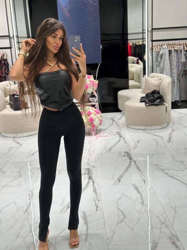 Leggings cut-out Black