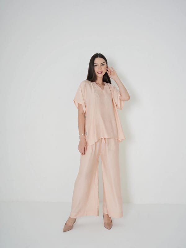 Peachy Nude - Under Abaya Pants set