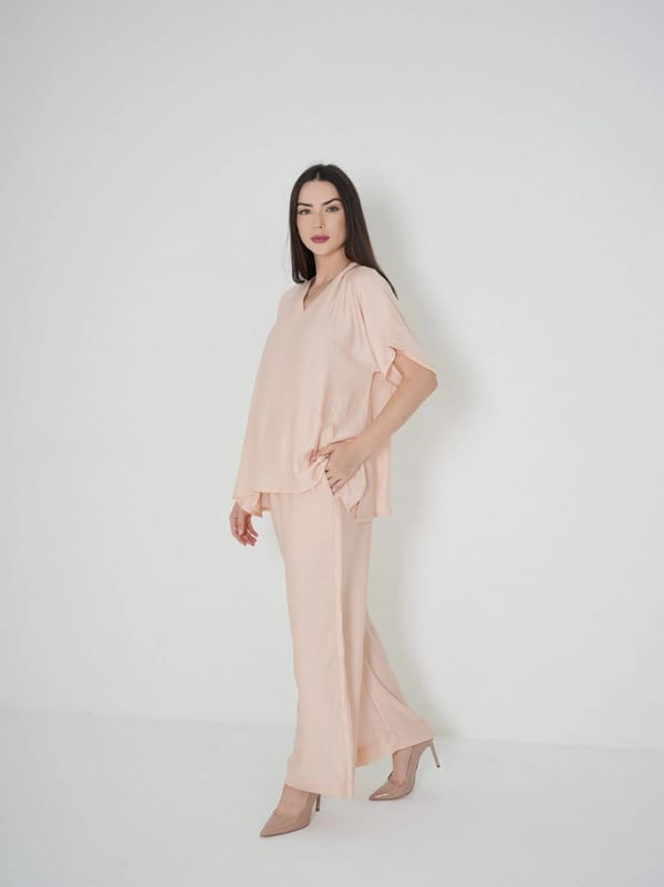 Peachy Nude - Under Abaya Pants set
