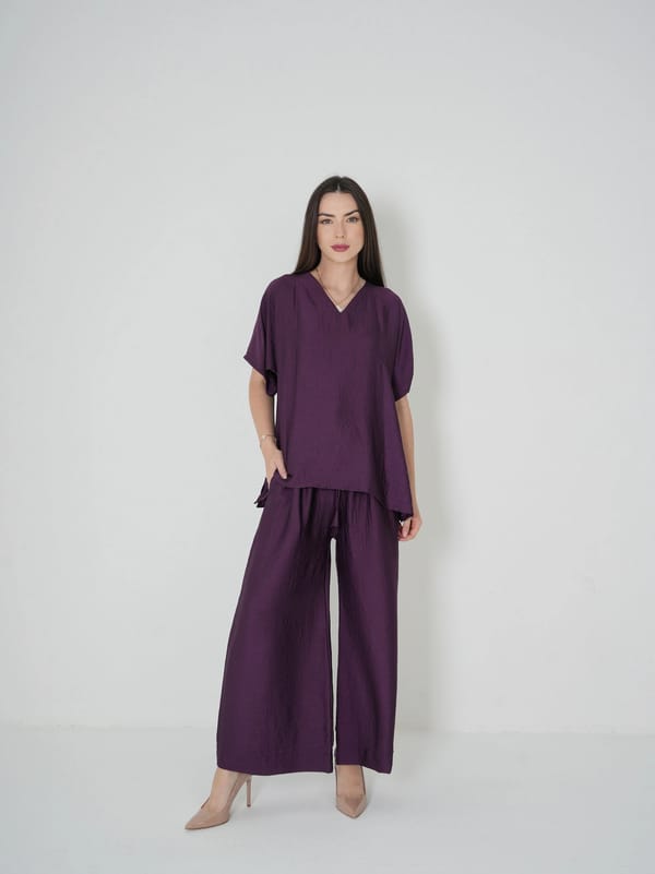 Dark Purple - Under Abaya Pants set
