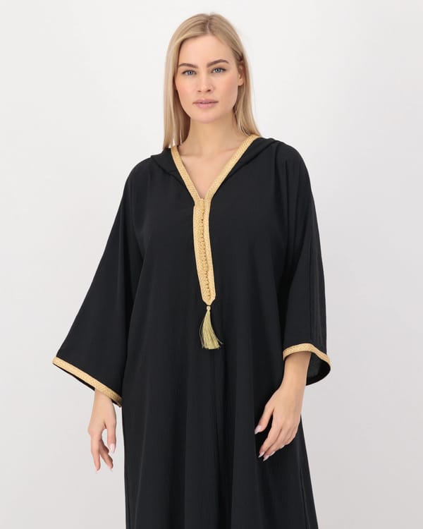 Black - Hoodie Kaftan