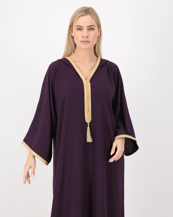 Dark Purple - Hoodie Kaftan