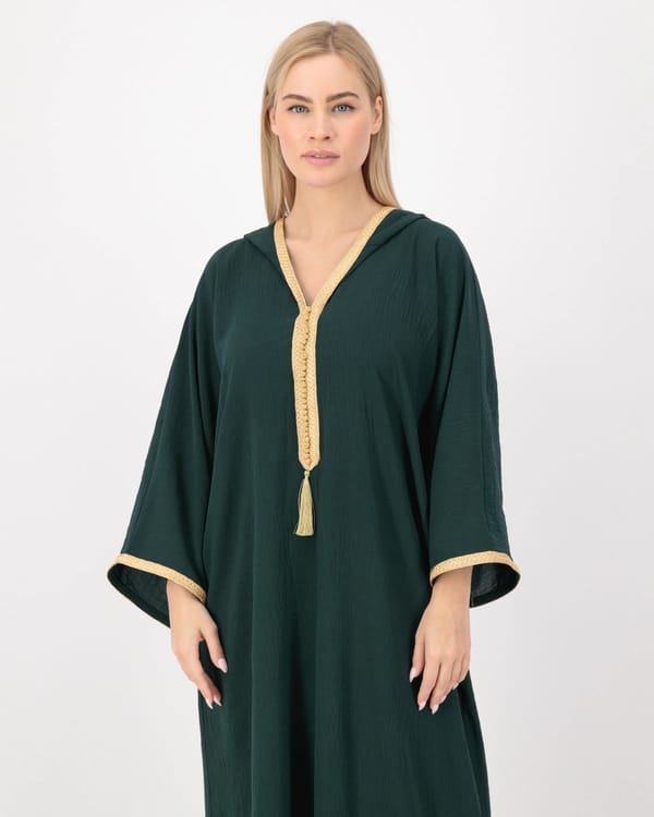 Green - Hoodie Kaftan