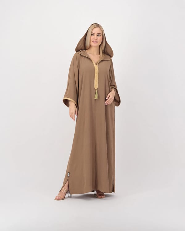 Brown - Hoodie Kaftan