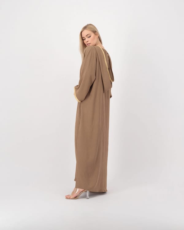 Brown - Hoodie Kaftan