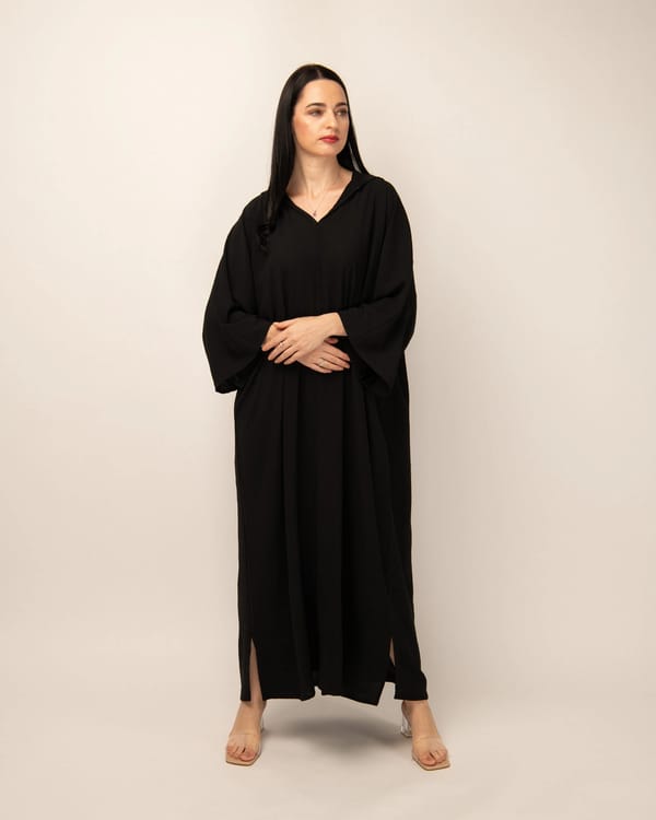 Black - Hoodie Dress