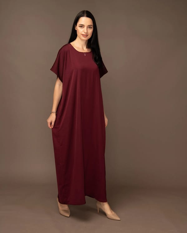 Maroon - Under Abaya Dress
