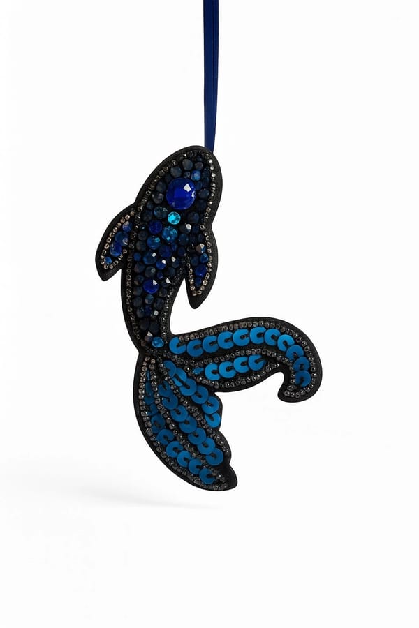 Whale Charm Blue