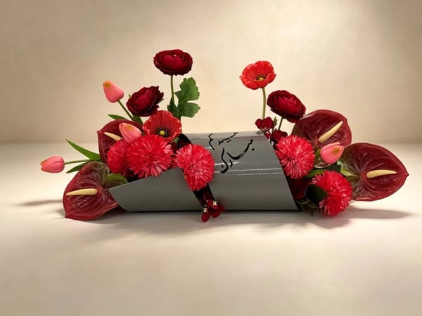 EID ACRYLIC WITH FLOWERS/ARTIFICIAL