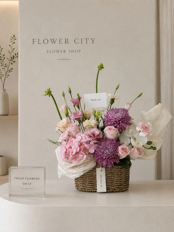 Basket arrangement Flowers