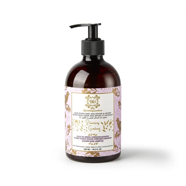 Liquid Aleppo Soap, Floral Collection, Gardenia 500ML