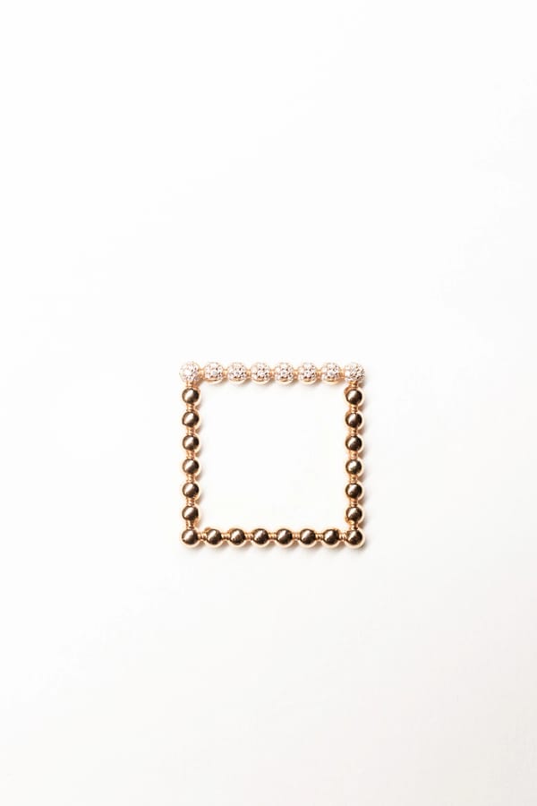 DROPS Square Ring in One Line Diamonds