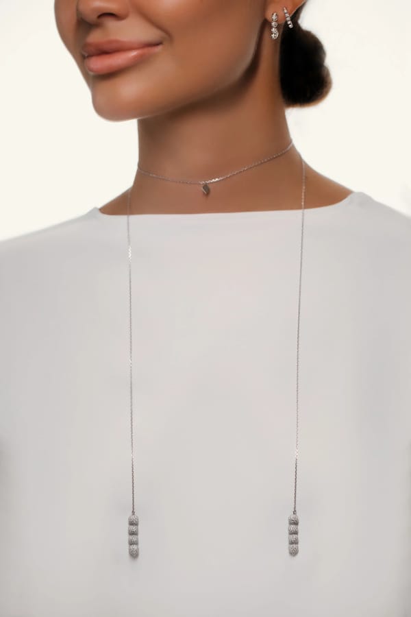 DROPS Wrap Necklace in Diamonds