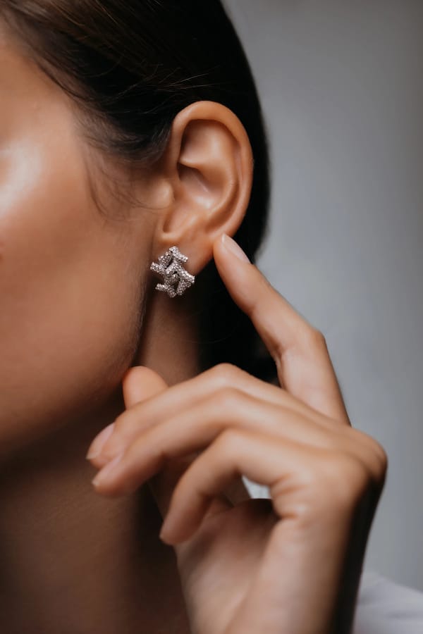 TWIG Diamond Long Earrings