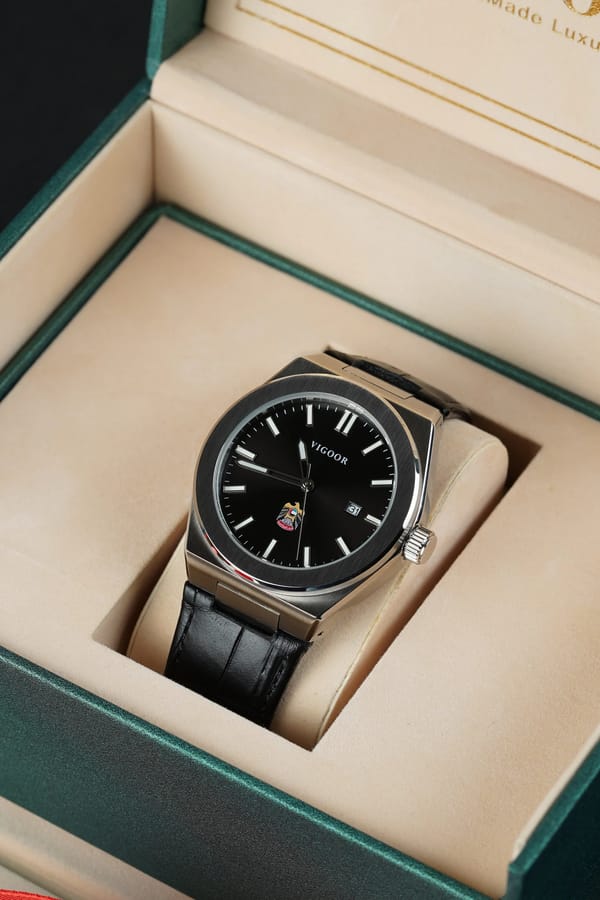Hazza Leather Watch/ساعه هزاع جلد