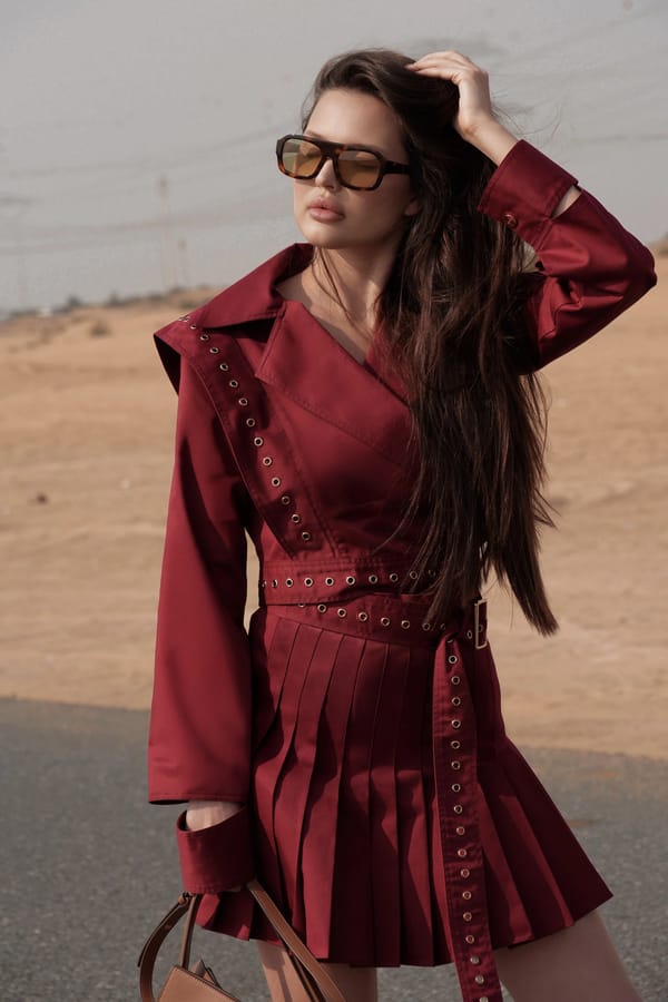 Kaia Skirt - Maroon