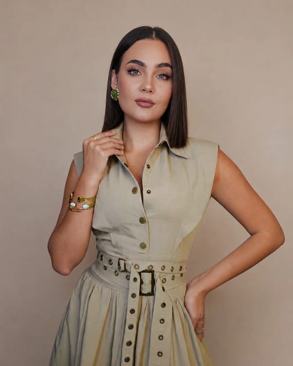 Beige Onira Dress