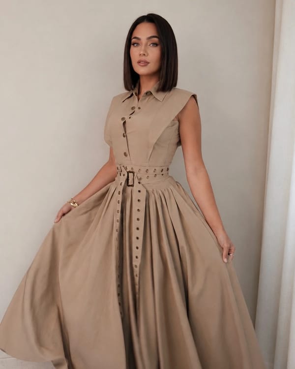 Beige Onira Dress