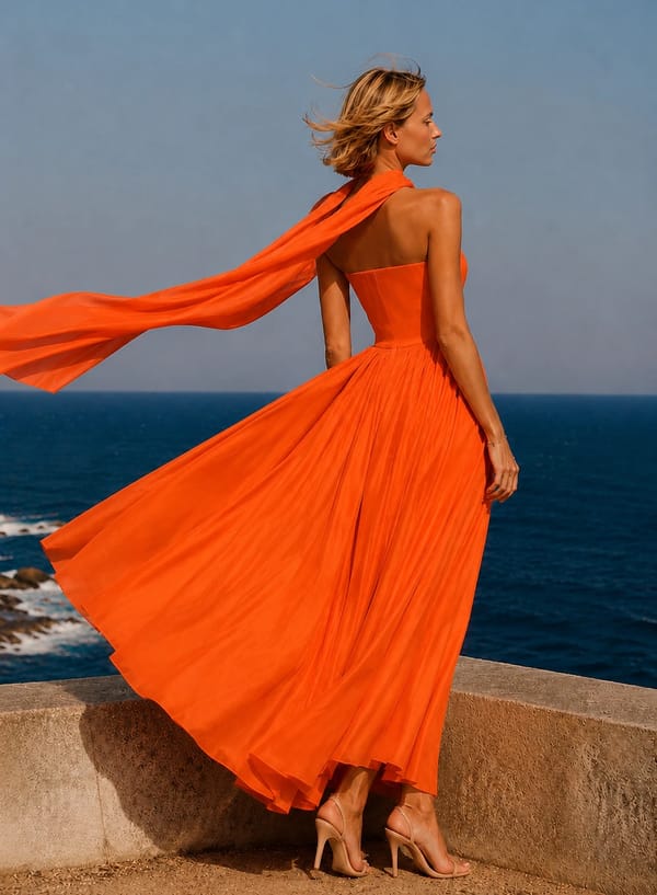 Sia Orange Dress