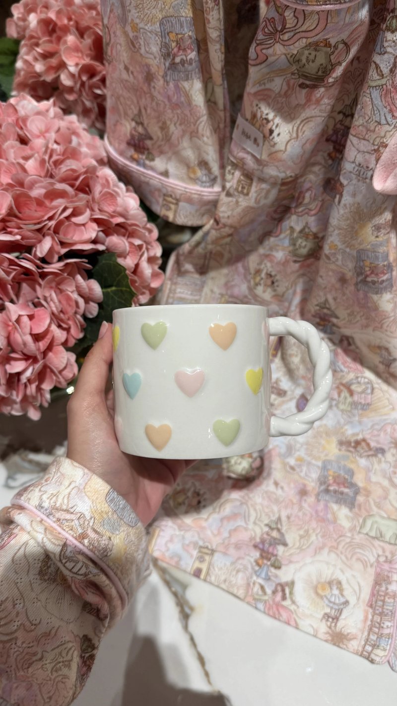 Colorful heart mug 💖🩵