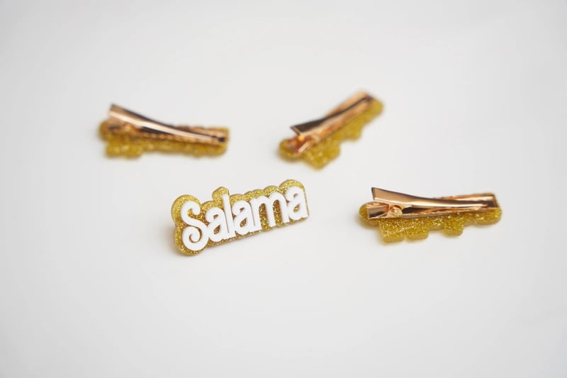 Gold glittery Hair Clip