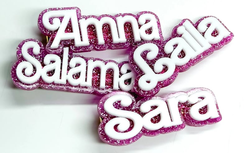 Purple Glitter Hair Clip