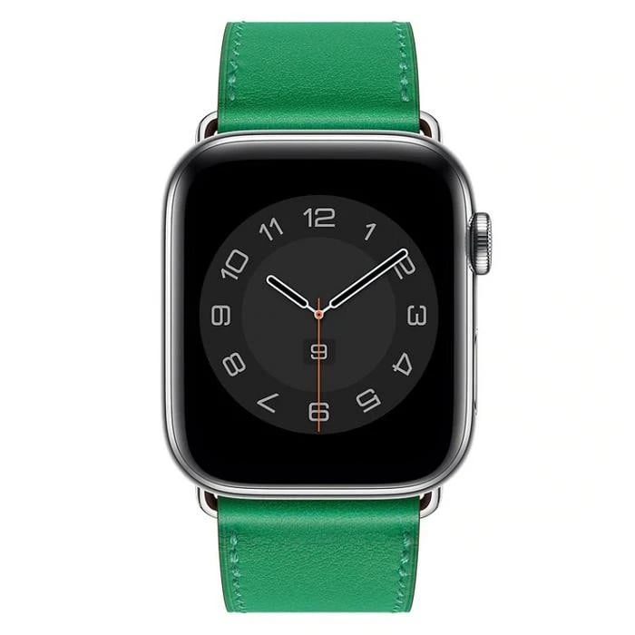 Apple Watch - leather olive green