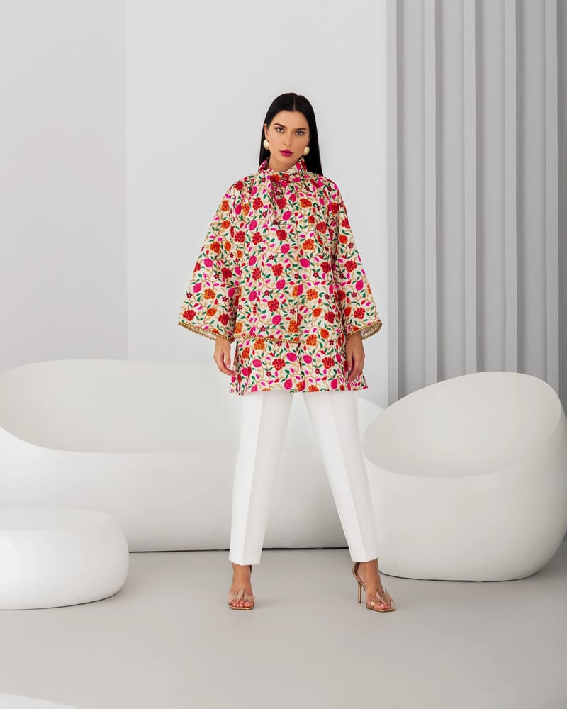 FLORAL JACKET/ OFFWHITE