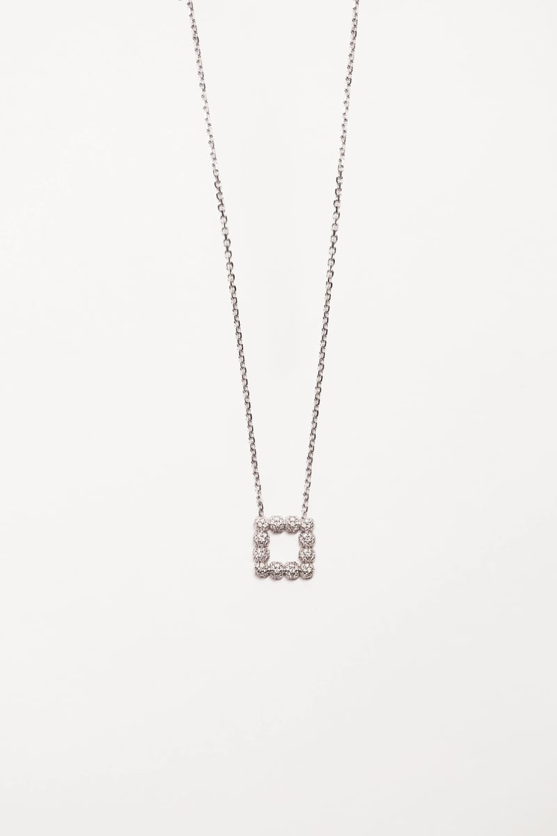 Drops Petite Necklace in Diamonds