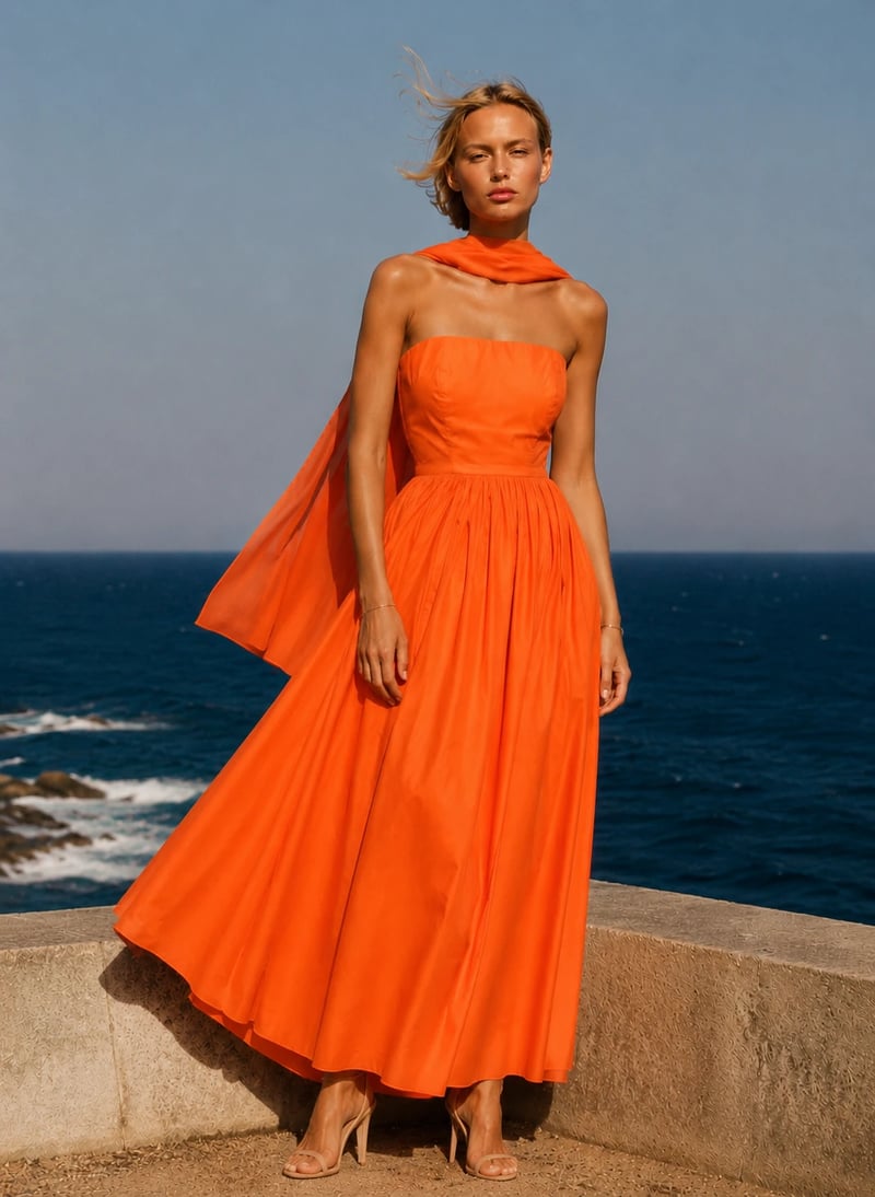 Sia Orange Dress